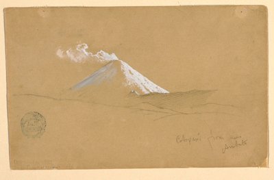 Cotopaxi lähellä Ambatoa Ecuadorista tekijältä Frederic Edwin Church