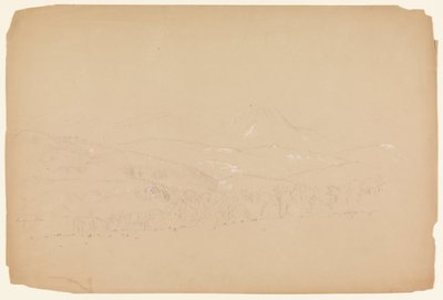 Katahdinin kaukaisempi näkymä lännestä katsottuna tekijältä Frederic Edwin Church