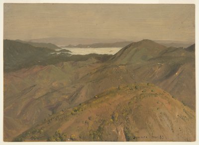 Kaukainen näköala kukkuloiden yli, Jamaika, Länsi-Intia tekijältä Frederic Edwin Church