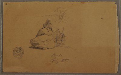 Piirros, Vuohi Pandissa, Kolumbia, heinäkuu 1853. tekijältä Frederic Edwin Church