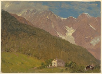 Piirros, Alppimaisema Sveitsissä, elokuu 1868 tekijältä Frederic Edwin Church