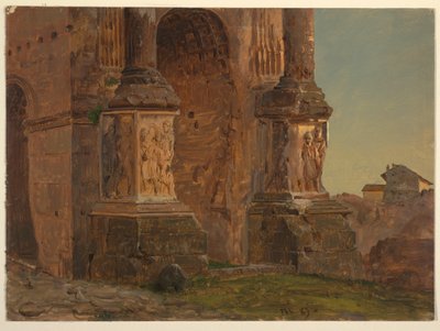 Piirros, Septimius Severuksen kaari, Rooma, helmikuu 1869. tekijältä Frederic Edwin Church