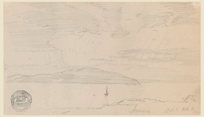 Piirros, Aurora, Mount Desert Island, syyskuu 1860. tekijältä Frederic Edwin Church