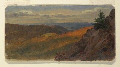 Piirros, Syksyinen maisema Uudessa Englannissa, 1865 tekijältä Frederic Edwin Church