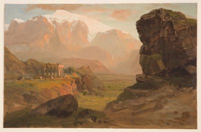 Piirros, Bashan Fantasy, huhtikuu 1869 tekijältä Frederic Edwin Church