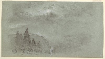 Piirros, Berchtesgaden, Baijeri, 27. heinäkuuta 1868. tekijältä Frederic Edwin Church