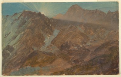 Piirros, Bernin Alpit, Sveitsi, elokuu 1868 tekijältä Frederic Edwin Church