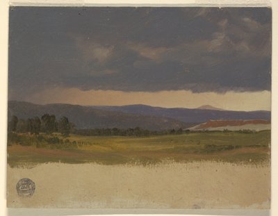Piirros, Sininen kukkula matalien pilvien alla, 1869-70 tekijältä Frederic Edwin Church