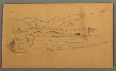 Piirustus, Broad Valley, vaja, St. Gilgen, Itävalta, mahdollisesti 1868. tekijältä Frederic Edwin Church