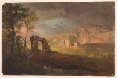 Piirros, Campagna Fantasy, luultavasti 1868-69 tekijältä Frederic Edwin Church