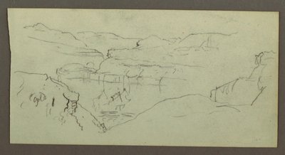 Piirros, Canyon, mahdollisesti 1868 tekijältä Frederic Edwin Church