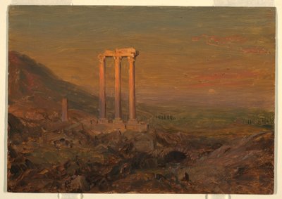 Piirros, Klassiset rauniot, Syyria, toukokuu 1868 tekijältä Frederic Edwin Church