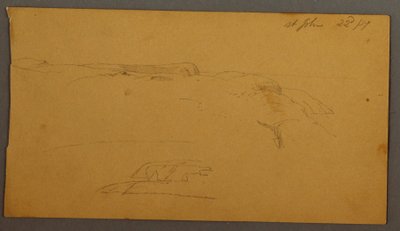 Piirustus, Cliffs, 1859 tekijältä Frederic Edwin Church