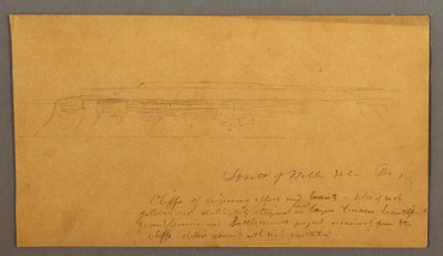 Piirros, Cliffs, mahdollisesti 1859 tekijältä Frederic Edwin Church