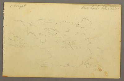 Piirros, Pilviopetus, 1844 tekijältä Frederic Edwin Church