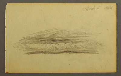 Piirros, Pilvipankki, 1845 tekijältä Frederic Edwin Church