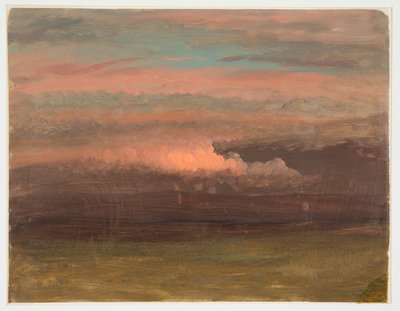 Piirros, Pilvitutkimus auringonlaskun aikaan, 1860-70 tekijältä Frederic Edwin Church