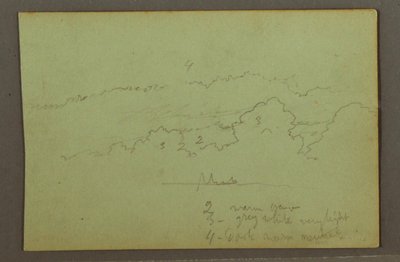 Piirros, Pilvitutkimus, mahdollisesti 1856 tekijältä Frederic Edwin Church