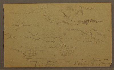 Piirros, Pilvitutkimus, mahdollisesti 1860 tekijältä Frederic Edwin Church