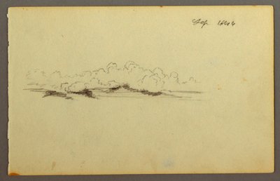 Piirros, Pilvet, 1844 tekijältä Frederic Edwin Church