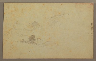 Piirros, Pilvinen taivas laakson yllä, heinäkuu 1863 tekijältä Frederic Edwin Church