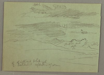 Piirros, Pilvinen taivas, 1871 tekijältä Frederic Edwin Church