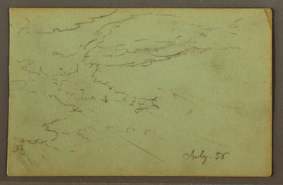 Piirustus, Pilvinen taivas, heinäkuu 1856 tekijältä Frederic Edwin Church