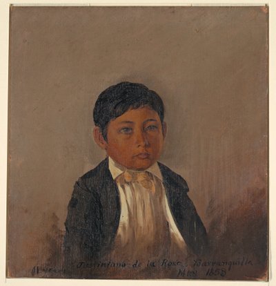 Piirustus, Kolumbia, Barranquilla, pojan muotokuva, toukokuu 1853. tekijältä Frederic Edwin Church