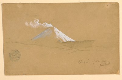 Piirros, Cotopaxi Ambaton läheltä, Ecuador, 1853. tekijältä Frederic Edwin Church