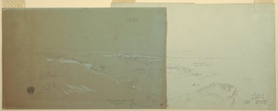 Piirros, Damaskos, Syyria, luoteesta katsottuna, osa 2, huhti- tai toukokuu 1868. tekijältä Frederic Edwin Church