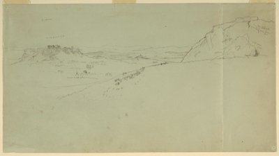 Piirros, Kaukaisnäkymä Akropoliksen pohjoispuolelta, 1869 tekijältä Frederic Edwin Church