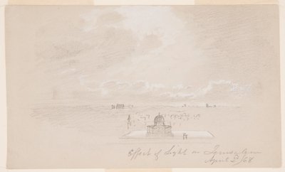 Piirros, Valon vaikutus Jerusalemiin, 2. huhtikuuta 1868. tekijältä Frederic Edwin Church
