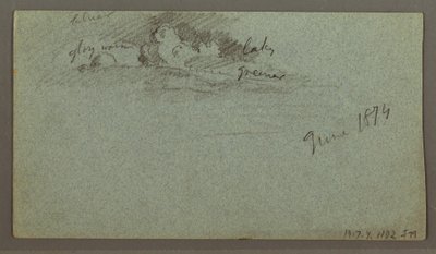 Piirros, kelluva jäävuori, mahdollisesti kesäkuu 1874 tekijältä Frederic Edwin Church