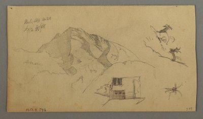 Piirros, Glacier, 21. elokuuta 1868. tekijältä Frederic Edwin Church