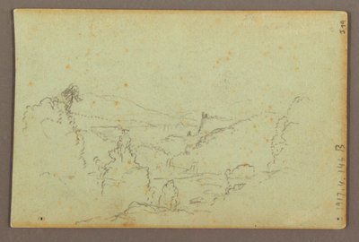 Piirros, Hennequin Point ja Amerikan putoukset, Niagara-joki, mahdollisesti 1856. tekijältä Frederic Edwin Church