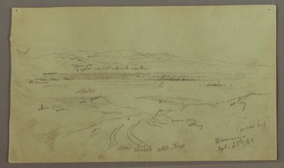 Piirros, Hills and Plains, 29. huhtikuuta 1868. tekijältä Frederic Edwin Church