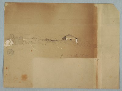 Piirros, Taloja vuoriston kaskadin lähellä, Guaranda, Ecuador, 3. kesäkuuta 1857. tekijältä Frederic Edwin Church