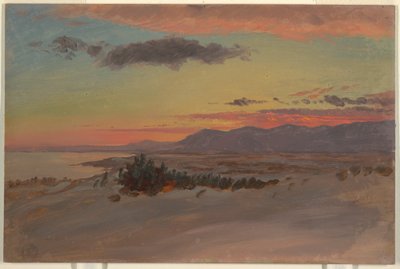 Piirros, Hudsonin laakso talvella, Olanasta katsottuna lounaaseen, 1870-80. tekijältä Frederic Edwin Church