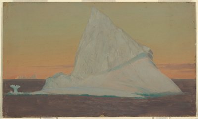 Piirros, jäävuori ja jääkukka, kesä- tai heinäkuu 1859. tekijältä Frederic Edwin Church