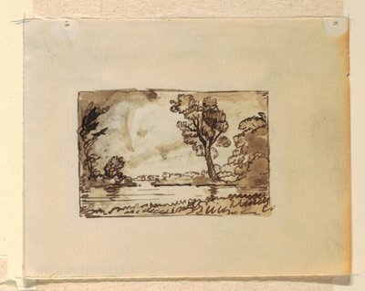 Piirros, Mielikuvitusmaisema, n. 1870-73. tekijältä Frederic Edwin Church