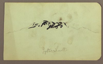 Piirros, Itaccihuatlin huiput; Kääntöpuoli: Leivinuuni, 1883 tekijältä Frederic Edwin Church