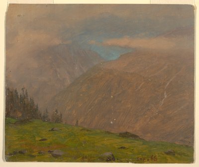 Piirros, Italian Alpit, syyskuu 1868 tekijältä Frederic Edwin Church