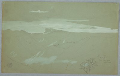 Piirros, Jamaikan rannikko ja taivas Kapteeni Kentin läheltä, Bellevue, Jamaika, heinäkuu 1865. tekijältä Frederic Edwin Church