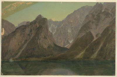 Piirros, Koenigseee, lähellä Berchtesgadania, Baijeri, 1868. tekijältä Frederic Edwin Church