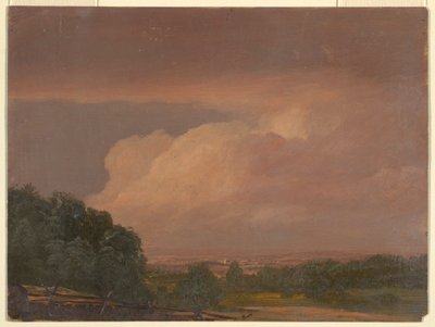 Piirros, maisema (mahdollisesti Hudson Valley), 1860-70 tekijältä Frederic Edwin Church