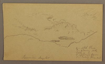 Piirustus, maisema, touko-elokuu 1865 tekijältä Frederic Edwin Church