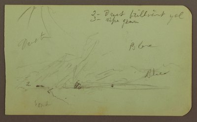 Piirros, maisema; Kääntöpuoli: Vuoristo, 1883 tekijältä Frederic Edwin Church
