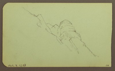 Piirros, maisema; Kääntöpuoli: Vuoristo, 1883 tekijältä Frederic Edwin Church