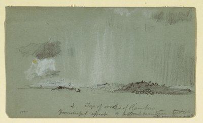 Piirros, Maisema sateella, 1860 tekijältä Frederic Edwin Church