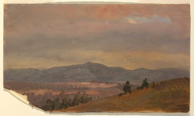 Piirros, Katse kohti kaukaisia kukkuloita, Hudsonin laakso, New York, 1870-80. tekijältä Frederic Edwin Church